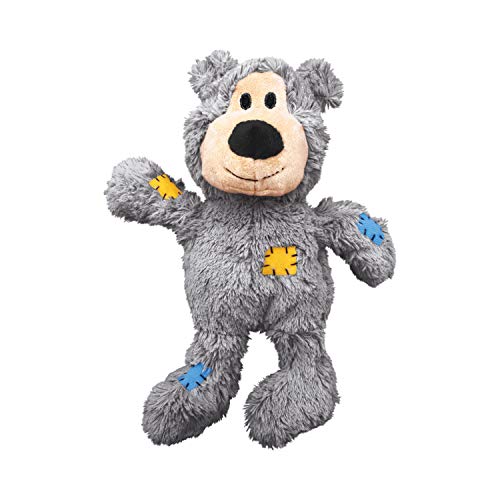 KONG Wild Knots Bear - Hundespielzeug aus Geknotetem Seil - Minimale Füllung - Für Kleine/Mittelgroße Hunde - Bär