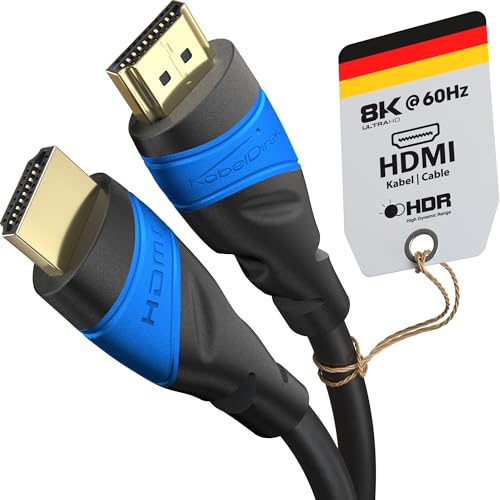 KabelDirekt – 8K & 4K HDMI Kabel – 1,5m – Entwickelt in Deutschland – Für jedes HDMI-Kabel Setup (10K, 8K@60Hz & 4K@120Hz, High Speed HDMI 2.1 mit Ethernet, Blu-ray, PS5, Xbox Series, Switch)