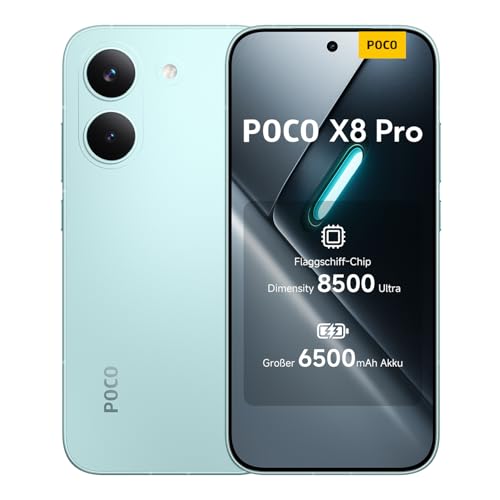 Xiaomi Poco X8 Pro 12+512GB, Unlocked, Dimensity 8500-Ultra, 6500mAh, 50MP Sony IMX882 OIS, AMOLED, Grün, 3J Garantie
