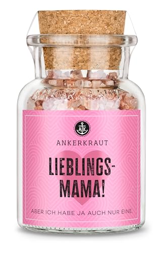 Ankerkraut Lieblingsmama Gewürz, Steinsalz zum Würzen deiner Gerichte, Pasta, Kartoffeln & Co mit Aroma kochen, Geschenk zum Muttertag, 165 g im Korkenglas