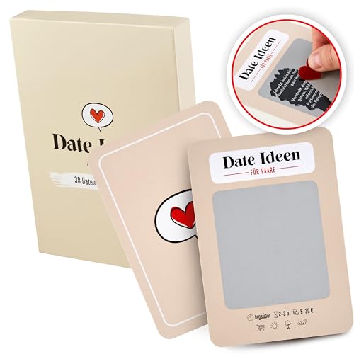Date Ideen für Paare | Date Karten zum Freirubbeln für Erwachsene | Bucket List für Pärchen | Jahrestag Geschenk für ihn & sie | Paar Geschenke zum Valentinstag oder Weihnachten für Freund & Freundin