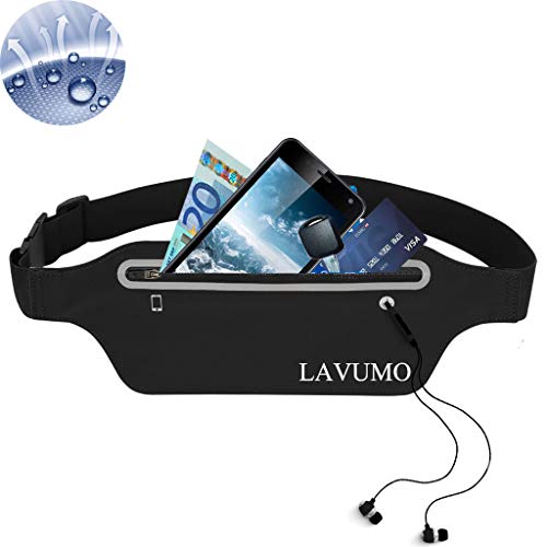 LAVUMO Sport Hüfttasche Lauftasche Handy Jogging Laufgürtel Damen Herren Bauchtasche Belt für iPhone 16 Pro Max Plus 15 14 13 12 Samsung S25 S24 Ultra Huawei Smartphone unter 7,0