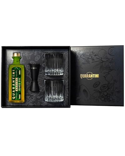 Quarantini Mango Gin (500 ml Geschenkset) – Key-Botanicals: reife Mango, spritzige Maracuja, fruchtige Orange, zarte Orangenblüte und Wacholder