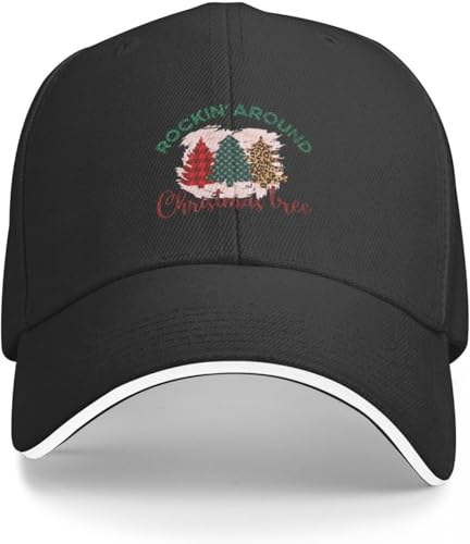 Baseballkappe Hip Hop Sonnenhut Weihnachten Steht vor der Tür Weihnachten naht dem Weihnachtsmann Weihnachtsfamilie Weihnachtsmann fröhliche helle Baseballkappe