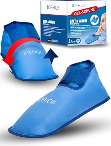 ICEHOF Kühlsocken (1 Paar) Sanfter Stoff – Kühl-Schuhe mit Gel Kältetherapie für Füße Zehen bei Chemo-Therapie Rheuma Eis-Socken Chemo – OneSize Unisex