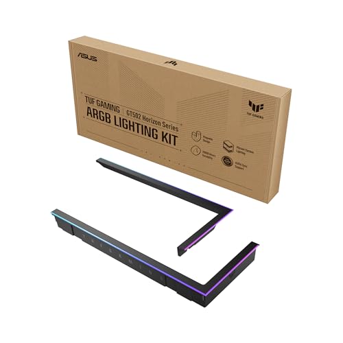 ASUS TUF GAMING GT502 Horizon ARGB Lighting Kit Black (magnetisches Design, Aura-Sync, bis zu 20.000 Stunden Haltbarkeit)