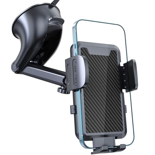 EASERIA Handyhalterung Auto, stabil Auto Handyhalter, 360° Drehbar Handy Halterung, Super Saugnapf fürs Windschutzscheibe & Armaturenbrett, fürs iPhone und Samsung