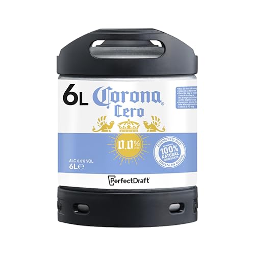 Corona Cero 0,0% Alkoholfreies Internationales Premium Lager-Bier aus Mexiko, Perfect Draft (1 x 6l) MEHRWEG Fassbier