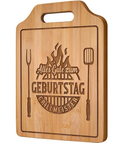 Giftasy Geburtstagsgeschenk für Männer - Graviertes Bambus Schneidebrett, Geschenke für Männer Geburtstag