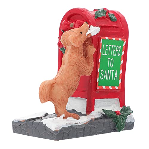 Kisangel Weihnachtspostfach Statue Weihnachtspostfach Figur Briefe an Den Weihnachtsmann Figur Weihnachtsdorf Sammlung Dorf Sammlung: Brief