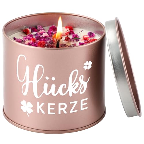 PRSTENLY Geschenke für Frauen Geburtstag Frau-Glückskerze-9OZ Duftkerzen Hochzeit Dankeschön Abschiedsgeschenk Erzieherin Lehrerin Kollegen, Geschenk für Freundin Mama Oma Geburtstag Weihnachten