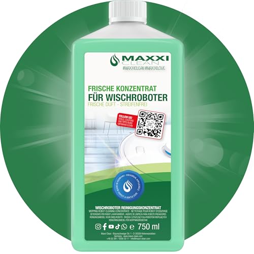 Maxxi Clean | 750 ml Bodenreiniger mit Frische-Duft | geeignet für alle Wischroboter | Universal Reiniger Konzentrat | Wischflüssigkeit für Boden, Parkett, Fliesen | Saugwischer-Reinigungsmittel