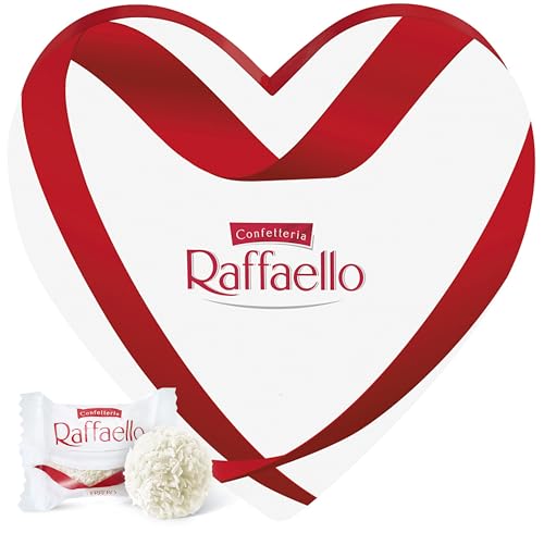 Ferrero Raffaello Herz – Valentinstag-Geschenk für Sie & Ihn – Weiße Mandeln, Kokosnüsse und feine zartschmelzende Creme – Geschenkbox zum Valentinstag, Muttertag & Ostern – 1 Packung à 140 g