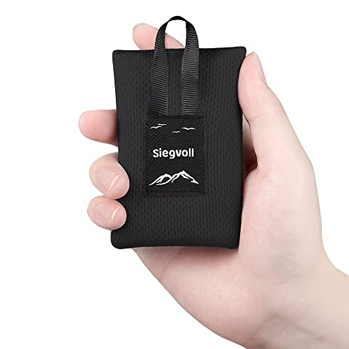 Siegvoll Mini Picknickdecke Ultraleicht ultradünne tragbare Stranddecke, Outdoor Decke für Strand, Picknick, Camping und Wandern 140 x 110 cm (Grau)