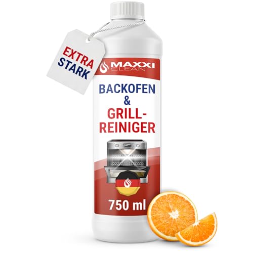 Maxxi Clean 1 x 750 ml Backofen und Grillreiniger Gel Paste I extrastarker selbstarbeitender Fettlöser I entfernt hartnäckige Verkrustungen ohne Schrubben I Backofen Herdplatte Grill I Made in Germany