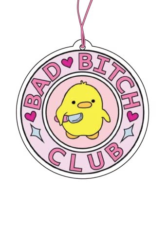 2x Bad Bitch Club Duftbaum Auto lustig Frauen, Auto Duftspender pink, tuning, car air freshener, Duftanhänger Auto, Duftbaum Set Auto