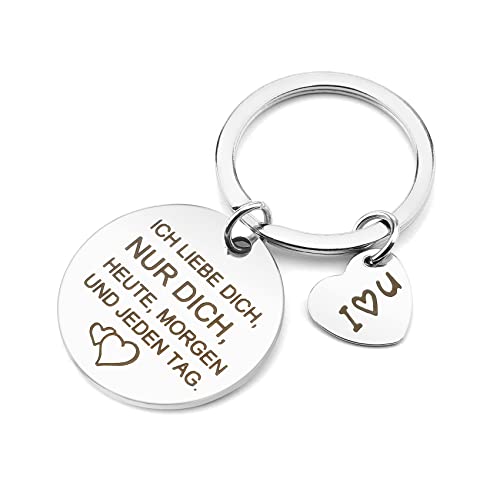 Hightopup Valentinstag Schlüsselanhänger Mit Gravur Jahrestag Geschenk Für Sie Ihn Geschenk Freundin Geburtstag Geschenke Für Männer Geburtstag Pärchen Geschenke Ich Liebe Dich Geschenke Für Ihn Sie