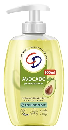 CD Avocado Waschlotion im Spender | 300ml | Pflegende Lotion für eine feuchtigkeitsspendende Reinigung | Vegan und seifenfrei