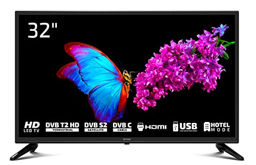 DYON Enter 32 Pro X2-80 cm (32 Zoll) Fernseher (Triple Tuner (DVB-C/-S2/-T2), Hotelmodus, USB-Media Player)