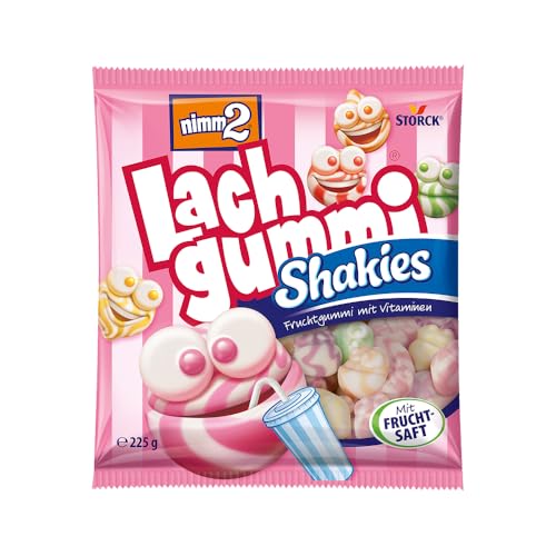 nimm2 Lachgummi Shakies – 1 x 225g – Fruchtgummi mit Fruchtsaft, Vitaminen und Milch