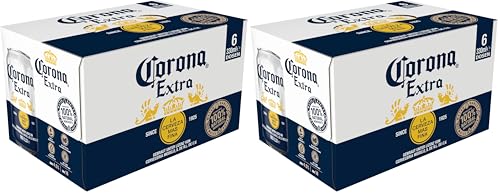 Corona Extra Premium Lager Dosenbier, EINWEG, Internationales Lager Bier (6 X 0.33 l) (Packung mit 2)