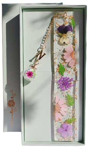 Famweylami Weihnachtsgeschenke für Frauen Lesezeichen Buchstaben Personalisiert, Geschenk für Lehrer, Leser, Bücherwürmer, Mädchen, Mutter, Großmutter, Buchdekoration, Sammlerstücke, Souvenirs-N