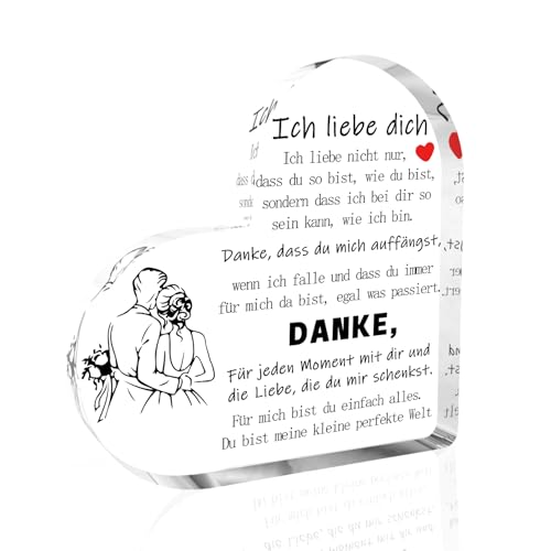 Weihnachtsgeschenke für Freundin, Partner Geschenke, Geschenk Valentinstag für Ihn und Sie, Partner Acryl Platte Jahrestag Geburtstag Hochzeitstag Geschenke für Freundin Freund Ehefrau Ehemann Paare