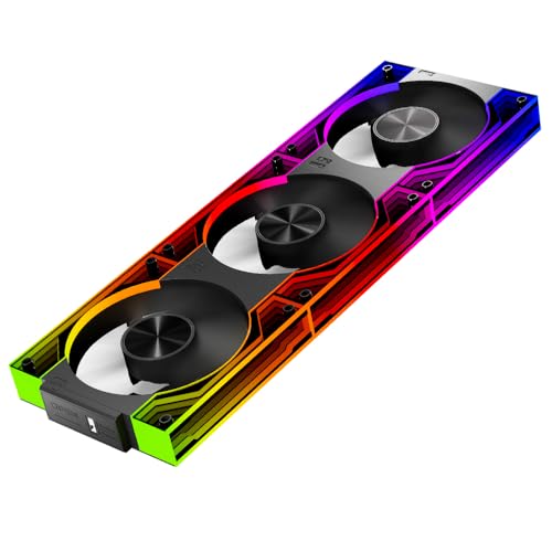 TZMRIT Interstellar-V3 Forward/Reverse Flow Wechselbar RGB PC Lüfter 120mm Daisy Chain 3Stück mit PWM-Steuerung und ARGB-Effekt Schwarz,2000RPM,68.5CFM (Schwarz)