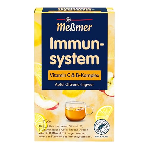 Meßmer Immunsystem | Vitamin C & B-Komplex | 16 Teebeutel | Glutenfrei | Laktosefrei | Vegan