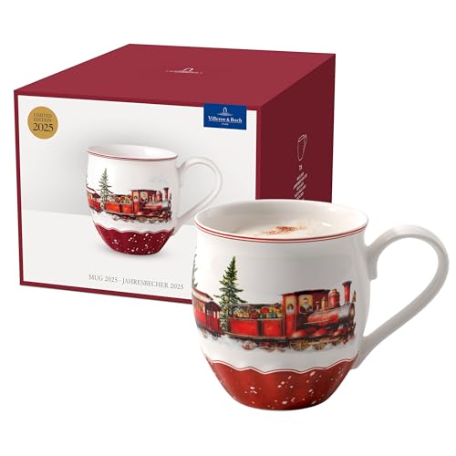 Villeroy & Boch - Annual Christmas Edition Jahresbecher 2025 380 ml Bunt, Kaffetasse Weihnachten, Becher, Weihnachtsbecher Keramik, Geschirr, Sammlerstück, Premium Porzellan