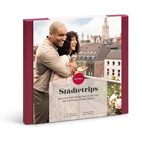 mydays Geschenkbox Städtetrips, Reise-Gutschein für 2 Personen, inkl. 1 Übernachtung und Frühstück, über 60 Orte
