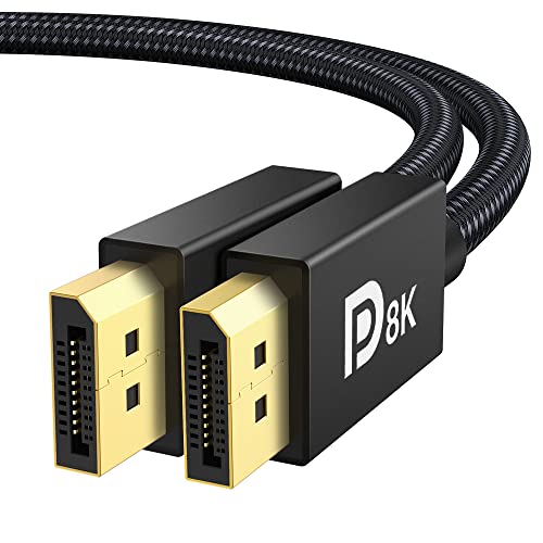 IVANKY DisplayPort Kabel 1.4 2M, [VESA-Zertifiziert] 8K@60Hz, 4K@165Hz, 2K@240Hz, DP 1.4 Kompatibel mit HDR10, FreeSync, G-Sync, DTS-HD, 32,4Gbps DSC1.2, Geeignet für Gaming Monitor Grafikkarte
