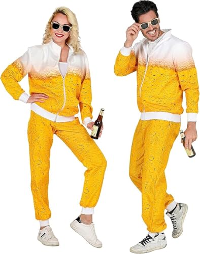 W WIDMANN MILANO Party Fashion - Kostüm Trainingsanzug, Bieranzug, 80er Jahre Outfit, Jogginganzug, Bad Taste Outfit, Faschingskostüme