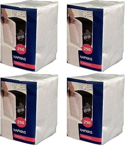 CABANAZ Original Napkins Papierservietten für Spender Cabanaz, 100% recycelt, 4 Packungen à 250 Stück
