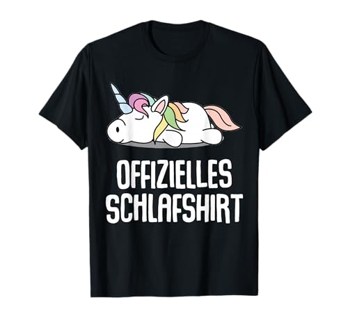 Langschläfer Morgenmuffel Schlafanzug Geschenkidee Offizielles Einhorn Schlafshirt Pyjama Nachthemd Unisex Erwachsene Schwarz S
