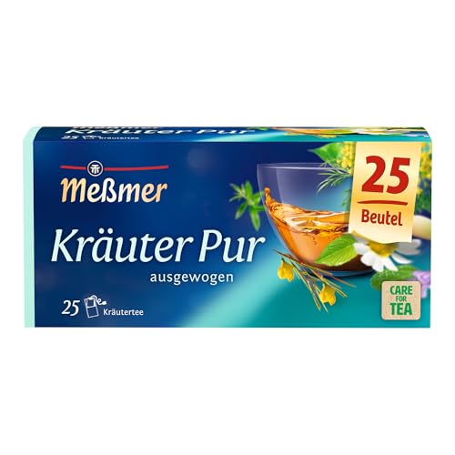 Meßmer Kräuter pur | 25 Teebeutel | Vegan | Glutenfrei | Laktosefrei
