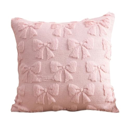 Frühling Kissenbezüge Schleife Kissenbezug 45x45 cm Zierkissenbezüge für Sofa Aesthetic Zimmer Wohnzimmer Deko (One Size)