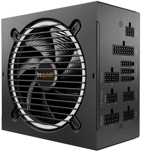 be quiet! Pure Power 12 M 850W, ATX 3.1 und PCIe 5.1 kompatibel, 80 Plus Gold, modulares Netzteil, 12V-2x6-Kabel inkludiert, 120mm be quiet! Lüfter