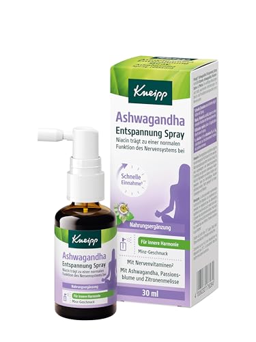 Kneipp Ashwagandha Entspannung Spray - Für innere Harmonie - Nahrungsergänzungsmittel - 30 ml