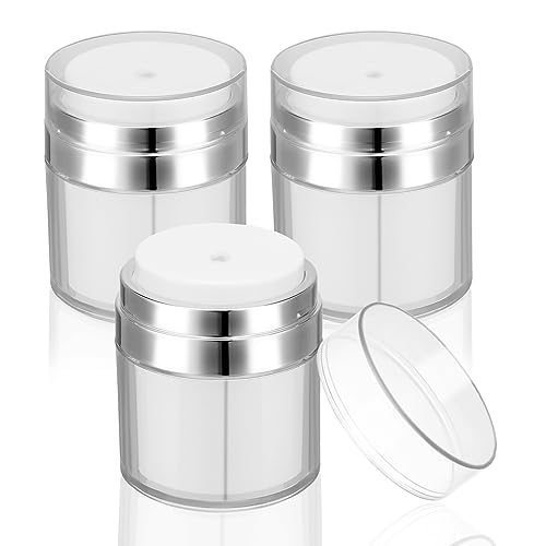 Opopark Airless Pumpspender 50ml, 3 Stück Airless Pumpspender Creme Spender Nachfüllbar Pump Behälte für Reise Home Verwendung