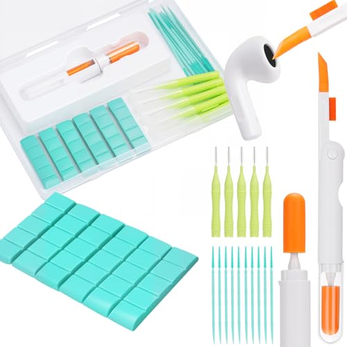 Reinigungsset Handy Kopfhörer Multifunktions Reinigungs-Sets für AirPods iPad Zubehör iPhone Zubehör Ohrstöpsel Laptop Tastatur ladebuchse Technik Gadgets
