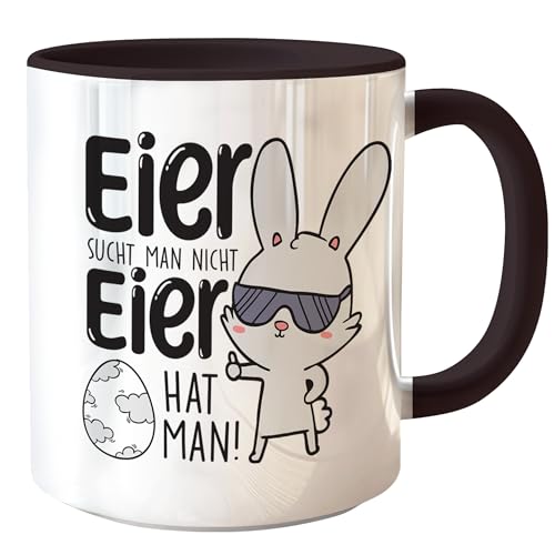 Tasse Ostern Kaffeetasse Teetasse Ostern Geschenke Erwachsene für Männer mit Spruch Ostergeschenke Ostergeschenk Tasse für Frauen geschenk für Sie/Ihn Keramik 325 ml