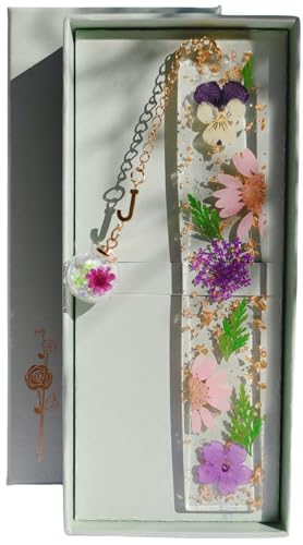 Famweylami Weihnachtsgeschenke für Frauen Lesezeichen Buchstaben Personalisiert, Geschenk für Lehrer, Leser, Bücherwürmer, Mädchen, Mutter, Großmutter, Buchdekoration, Sammlerstücke, Souvenirs-J