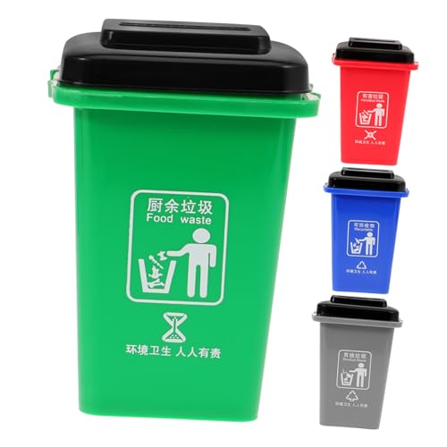 Milisten Kinder Mülleimer Spielzeug Satz Müllklassifizierungsspielzeug Mit 4 Mülltonnen Und 108 Karten Umweltbewusstes Frühpädagogisches Lernspielzeug Für Kinder