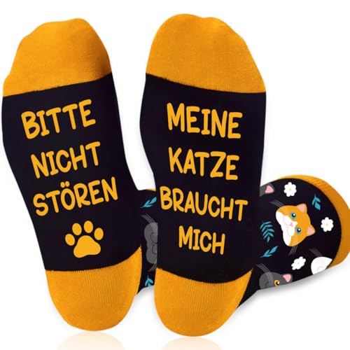 BHGWR Geschenk für Katzenliebhaber Katzensocken mit Katzenmotiv Geburtstagsgeschenk Weihnachtsgeschenke für Frauen Männer, Katzen Socken Lustige Geschenke zum Geburtstag zur Weihnachten 39-42 43-46