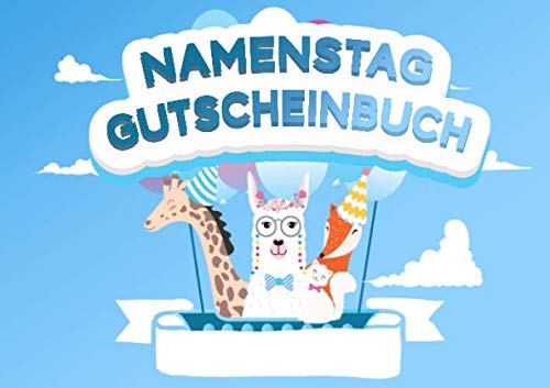 Namenstag Gutscheinbuch: Blanko Gutscheinheft zum personalisieren und selbst ausfüllen, 20 Gutscheine als Geschenk für Jungen