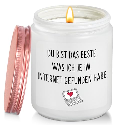 Coldbling Valentinstag Jahrestag Geschenk für Sie - Lavendel Duftkerze Liebes Geschenke für Freundin Freund Frauen Männer Weihnachten Hochzeitstag Geburtstag Valentinstagsgeschenk für Sie Ihn