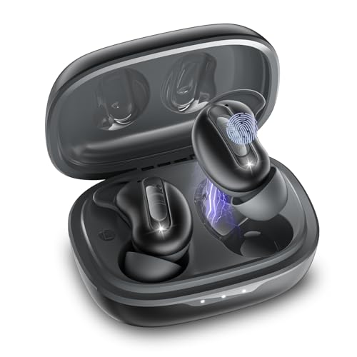 Bluetooth Kopfhörer, Schlafkopfhörer, Kopfhörer Kabellos Bluetooth 5.4 mit 4 Mikrofone ANC+ENC 48H Écouteur, Hi-Fi Klang, Touch Control, IPX7 Étanche Oreillette, komfortabel für Seitenschläfer