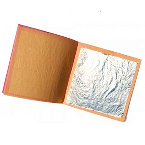 Blattsilber Essbar, 100% Reinheit 999/1000 Essbar, 40mm x 40mm, 10 Stück
