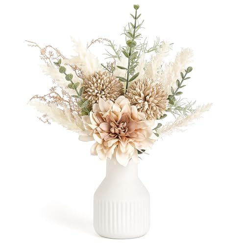 Mkono kleine künstliche Blumen in Keramik Vase 13.5